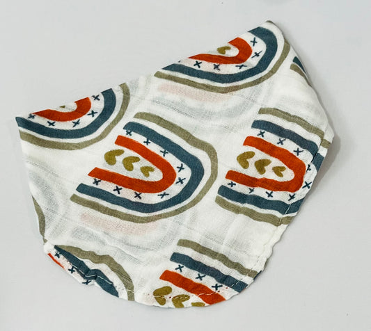 Rainbow Love Bandana Bib/Neck Sun Cover