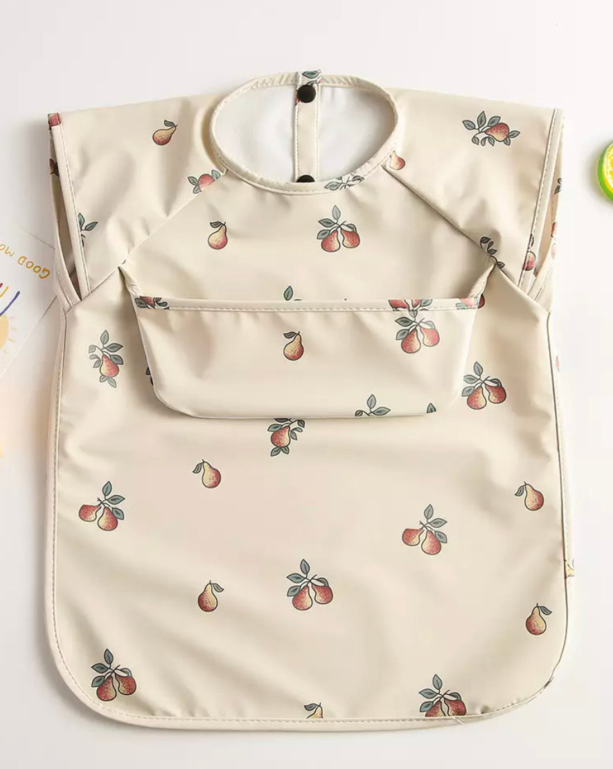 Recycled Polyester Sleeveless Baby Smock Bib with Pocket