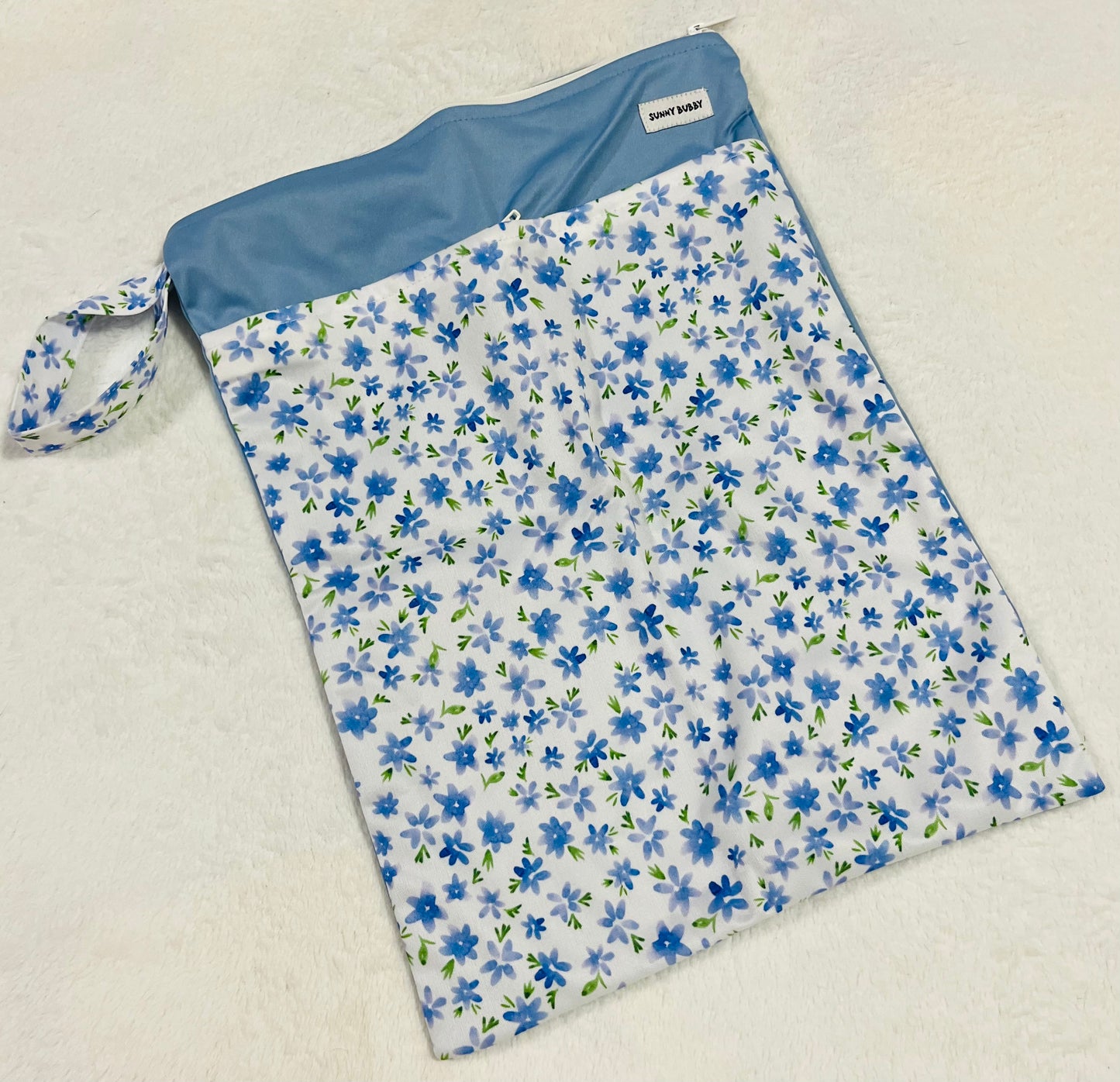 Blue Flowers Large Wet Bag