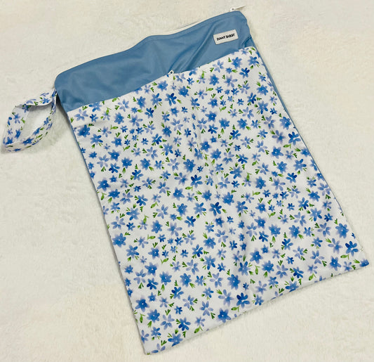 Blue Flowers Large Wet Bag
