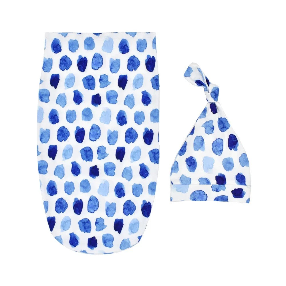 Newborn Lightweight Swaddle & Cap