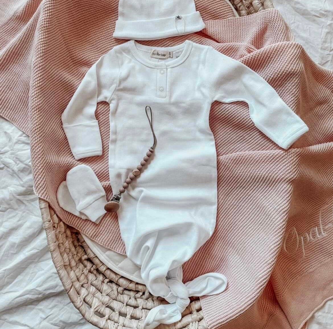 Milk Organic Cotton Ribbed Gown