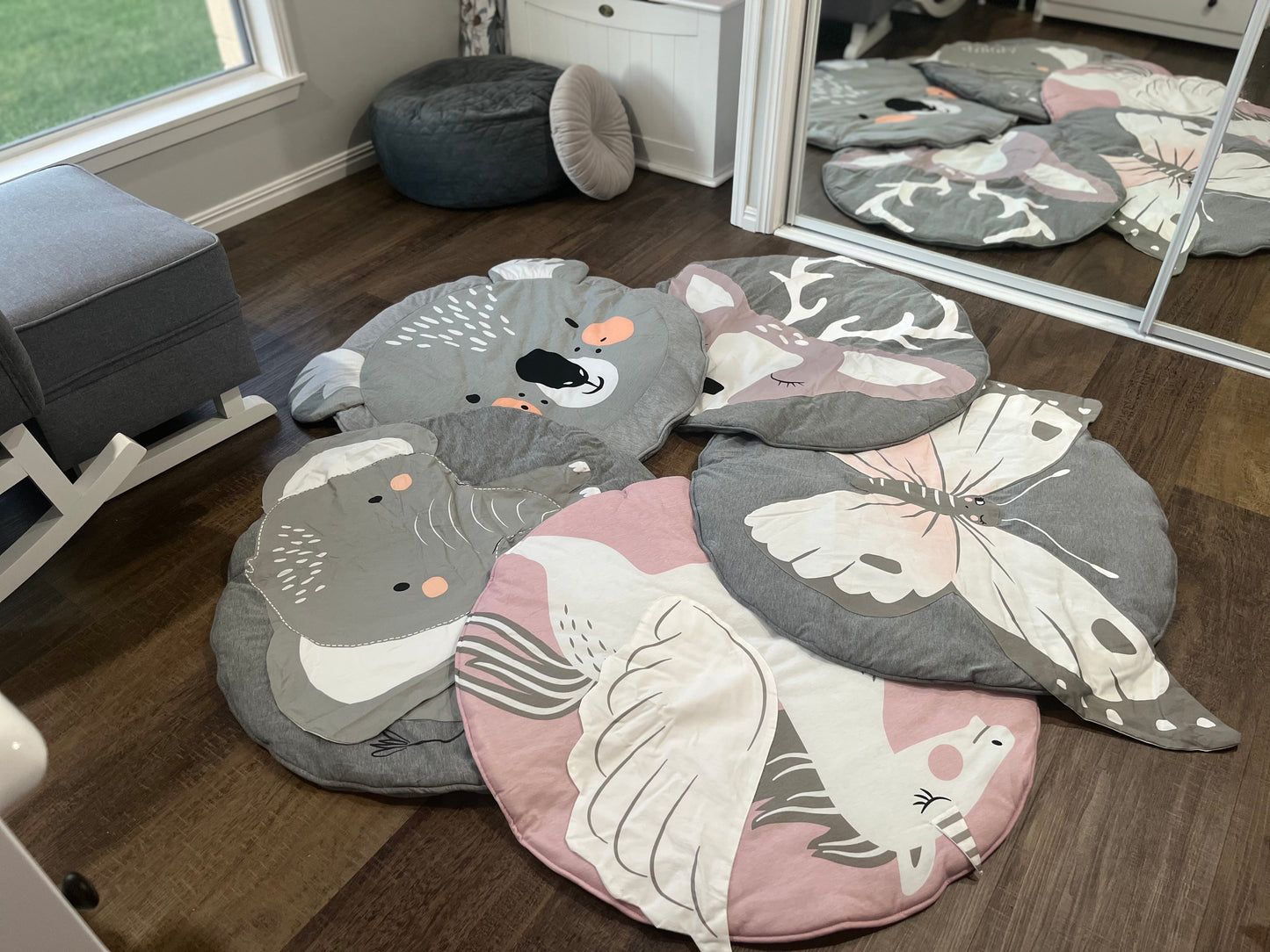 Cotton Round Animal Themed Play Mats