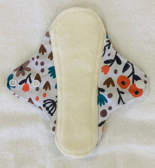 Colourful Flowers Reusable Bamboo Cotton Cloth Pads