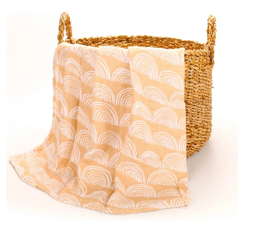 Earthy Rainbows 100% Muslin Cotton Swaddle