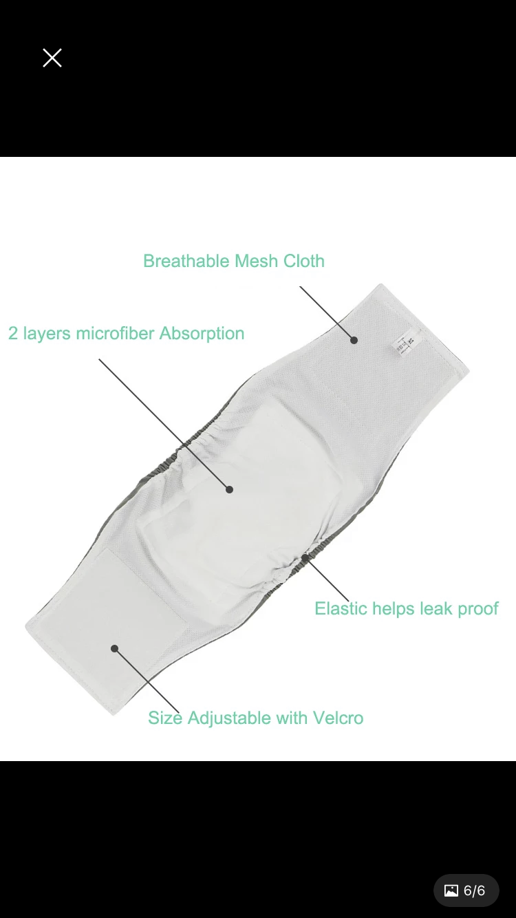 Sunny Puppy Reusable All In One Dog Wraps