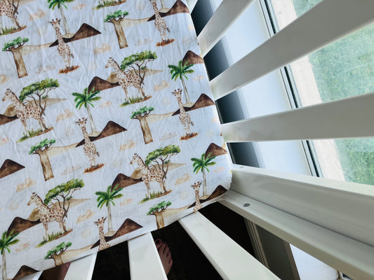 Giraffes Bamboo & Organic Cotton Fitted Cot Sheet