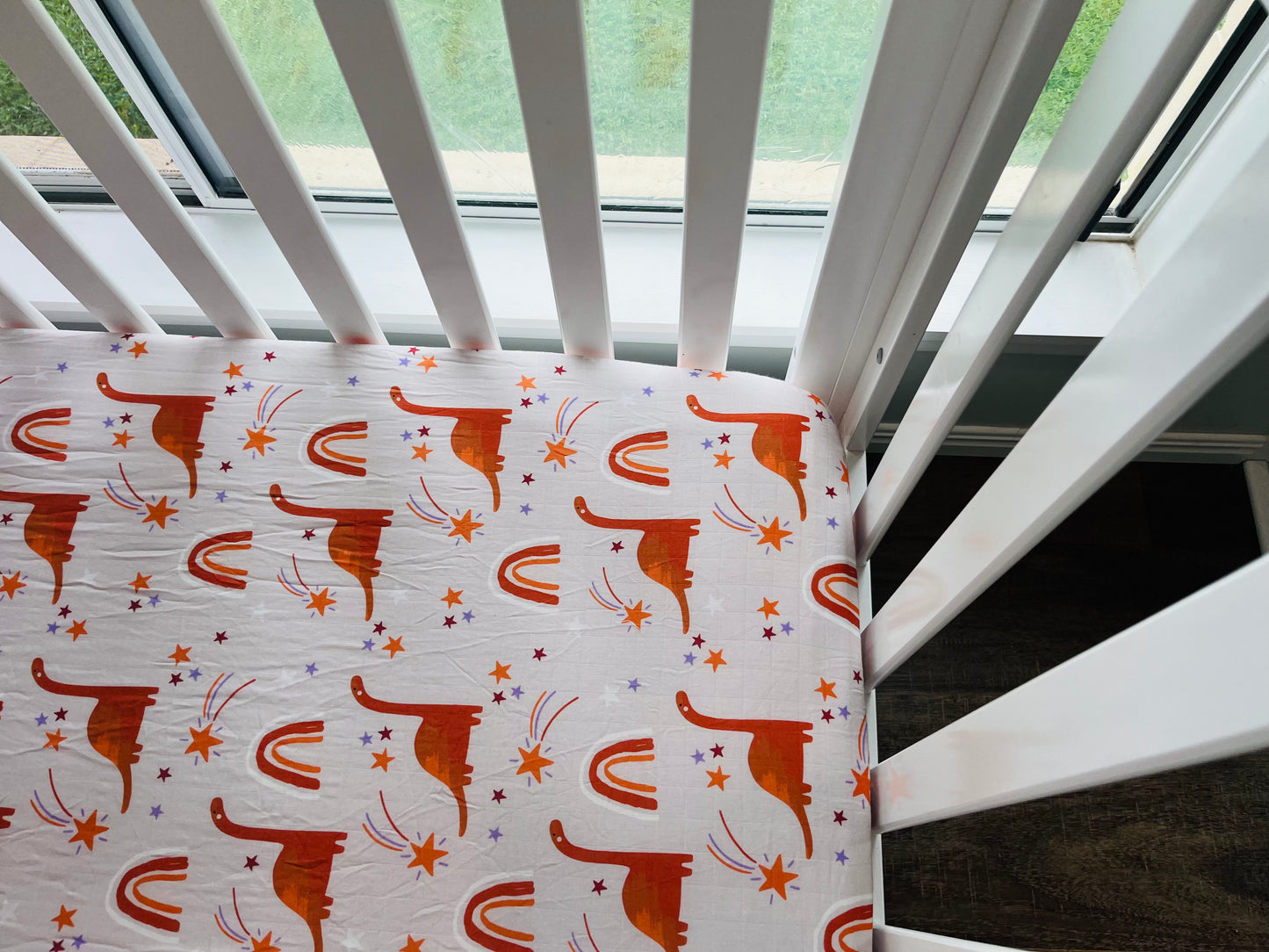 Dinosaurs Bamboo & Organic Cotton Fitted Cot Sheet