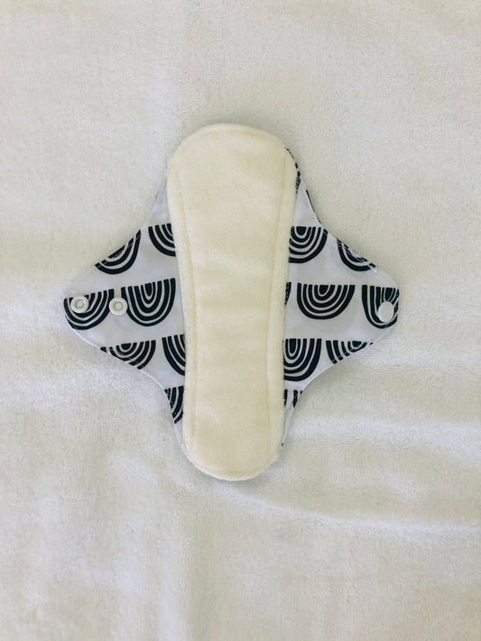 B&W Rainbows Reusable Bamboo Cotton Cloth Pads