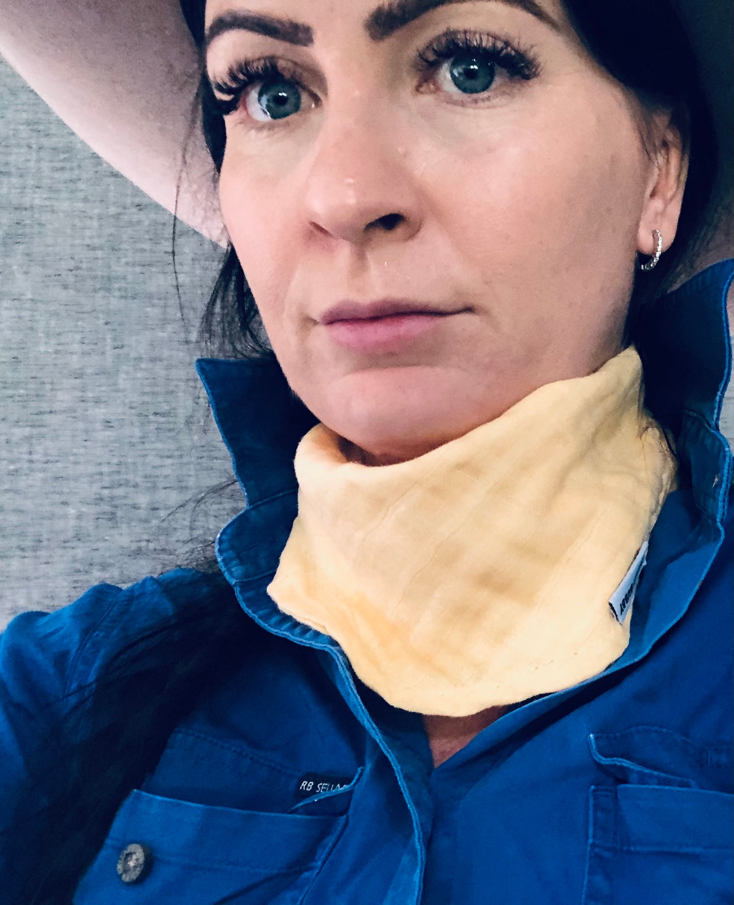 Sunny Yellow Bandana Bib/Neck Sun Cover