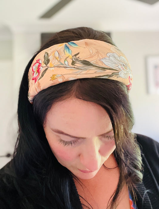 Apricot Blooms Bamboo Cotton Cloth