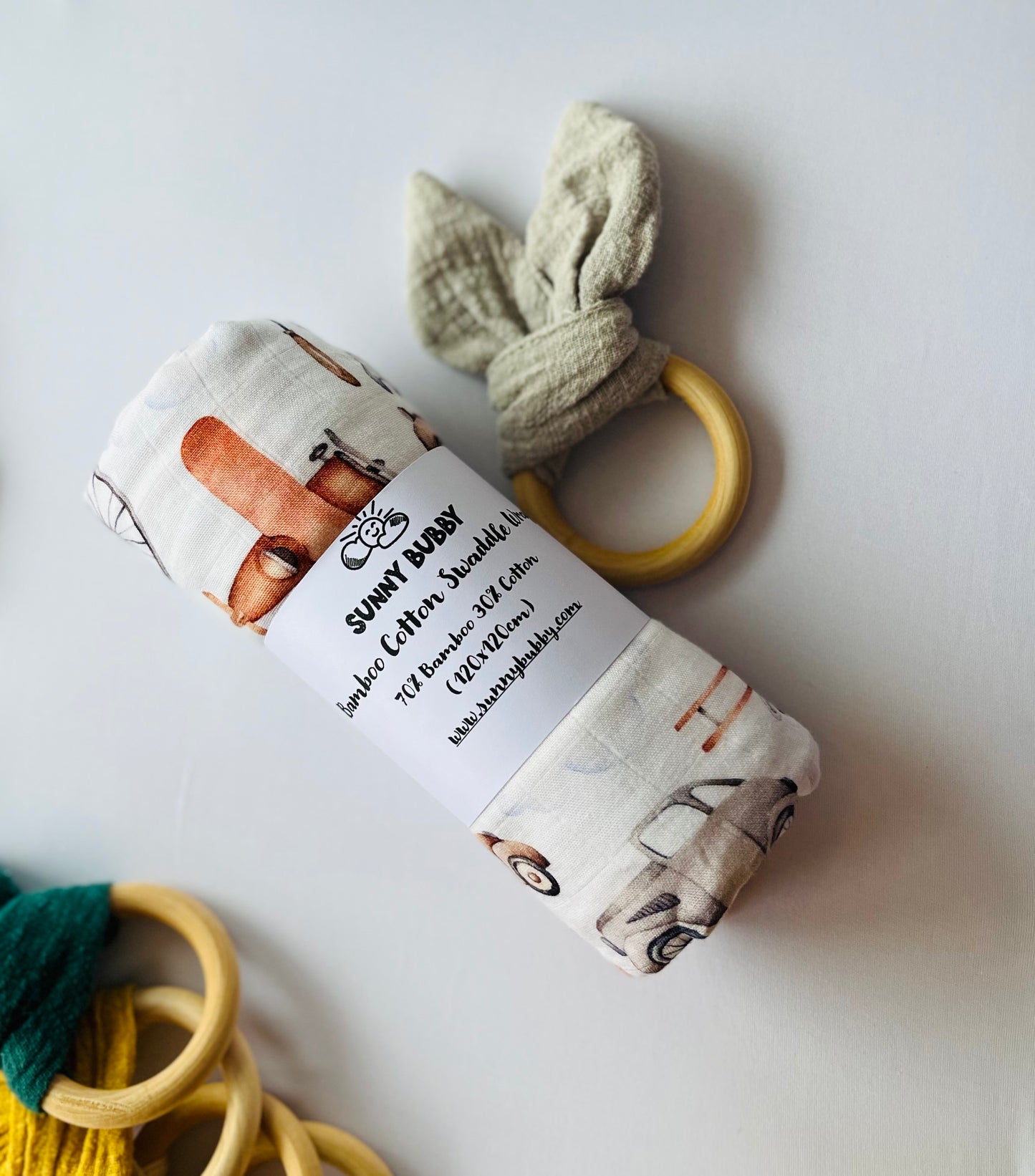 Modes of Transportation Bamboo Cotton Swaddle