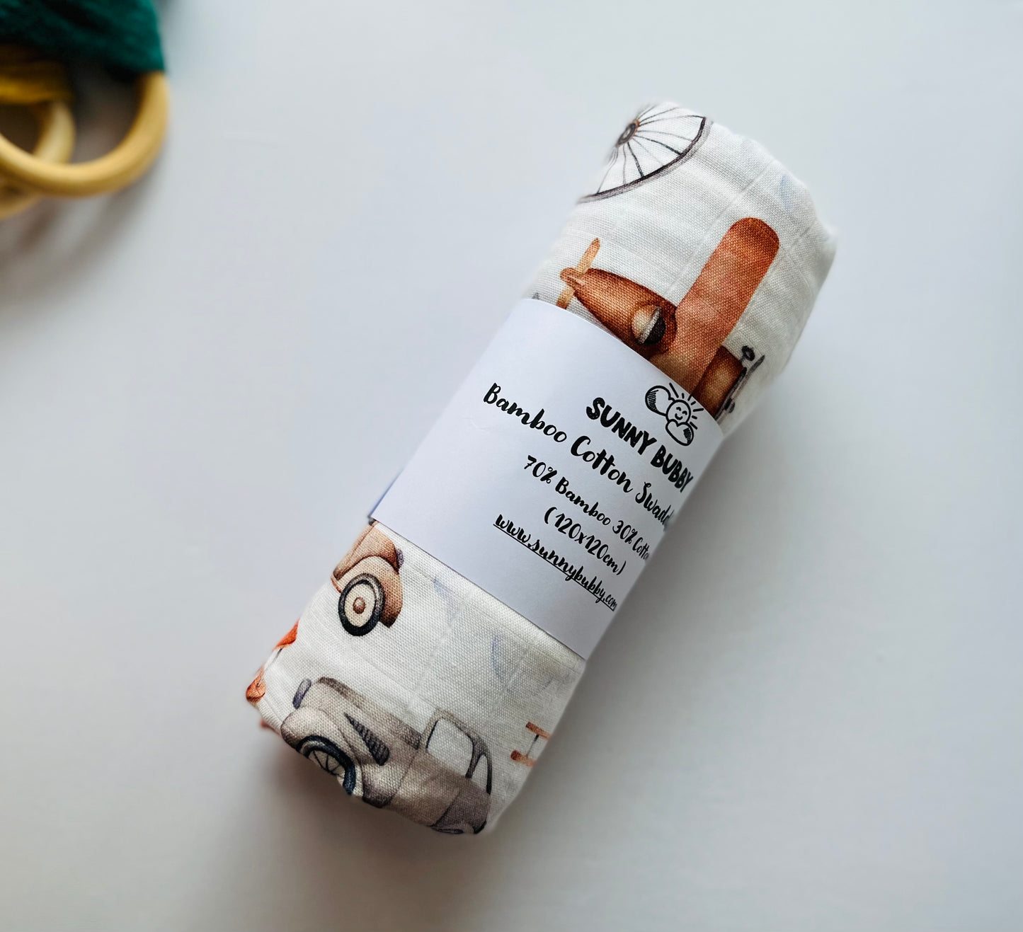 Modes of Transportation Bamboo Cotton Swaddle