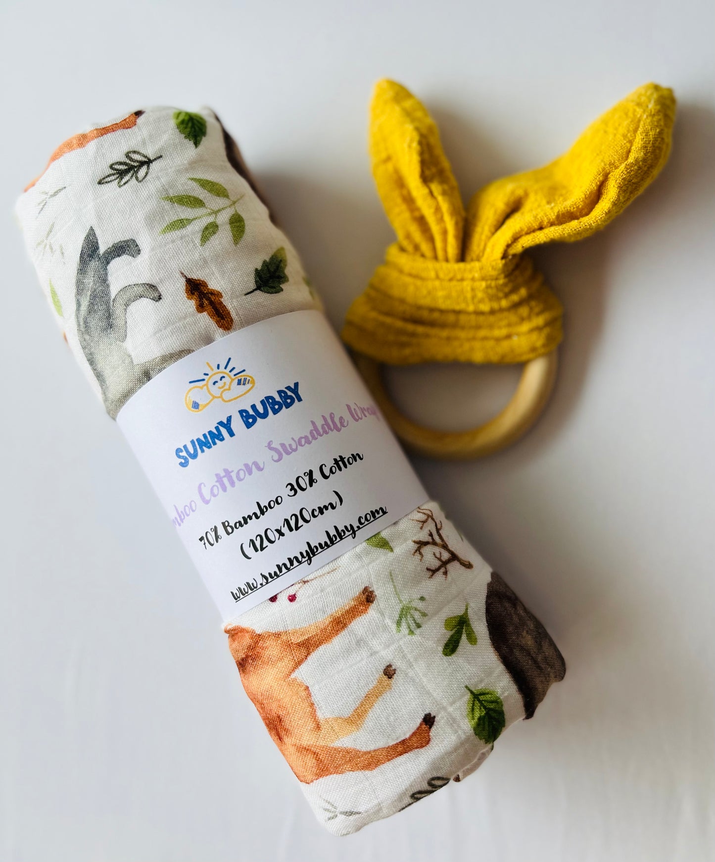 Deer Bear Bamboo Cotton Swaddle