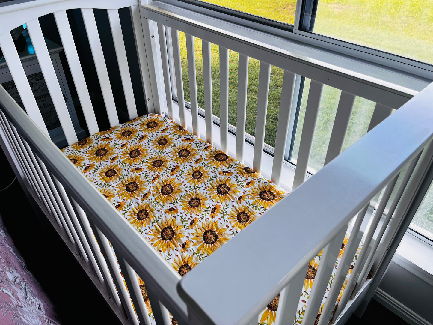Sunflowers Bamboo & Organic Cotton Fitted Cot Sheet
