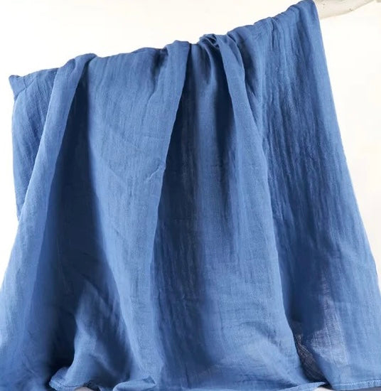 Blue Bombshell 100% Muslin Cotton Swaddle