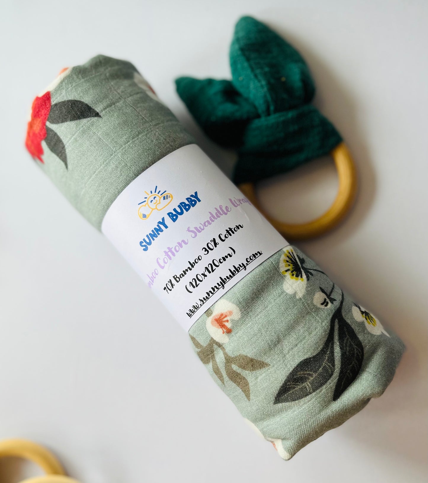 Poppies Bamboo Cotton Swaddle