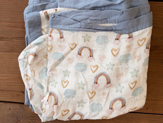 Rainbows Bamboo Cotton Blanket