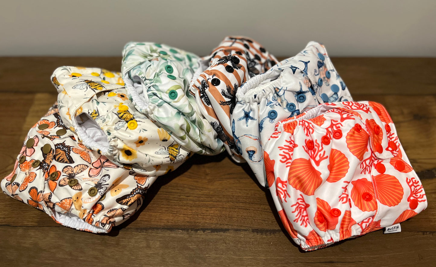 The Butterflies- Austin Nappy Co. Reusable OSFM Nappy