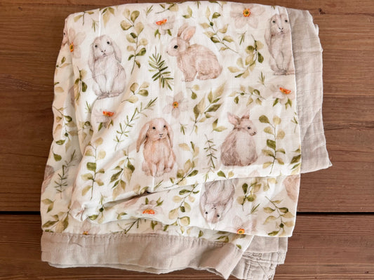 Bunny Bamboo Cotton Blanket