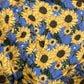 Blue Sunflowers Bamboo Cotton Cloth