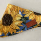 Blue Sunflowers Bandana Bib/Neck Sun Cover