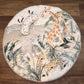Safari Water Resistant Cotton Round Play Mat 100cm with tummy time pillow