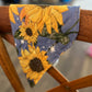 Blue Sunflowers Bandana Bib/Neck Sun Cover