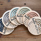 3D Rainbow Mini Round Wooden Birth Announcement Plaque