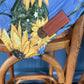 Blue Sunflowers Bamboo Cotton Cloth