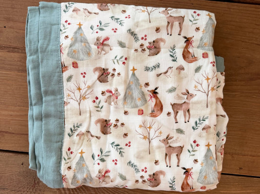 Christmas Bamboo Cotton Blanket