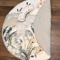 Safari Water Resistant Cotton Round Play Mat 100cm with tummy time pillow