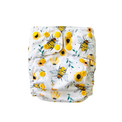 The Bees- Austin Nappy Co. Reusable OSFM Nappy