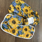 Blue Sunflowers Bamboo Cotton Cloth