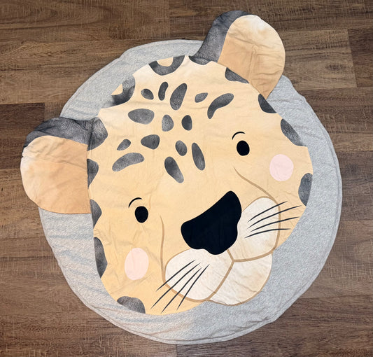Cheetah Cotton Round Play Mat 100cm