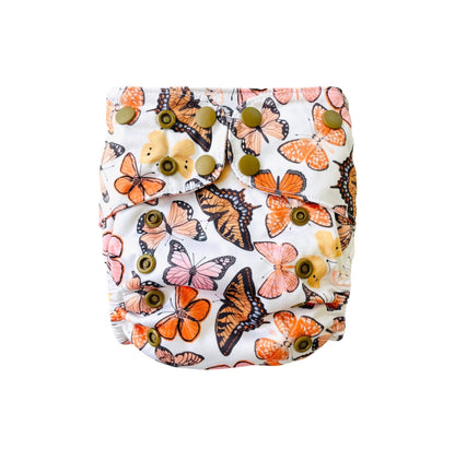 The Butterflies- Austin Nappy Co. Reusable OSFM Nappy