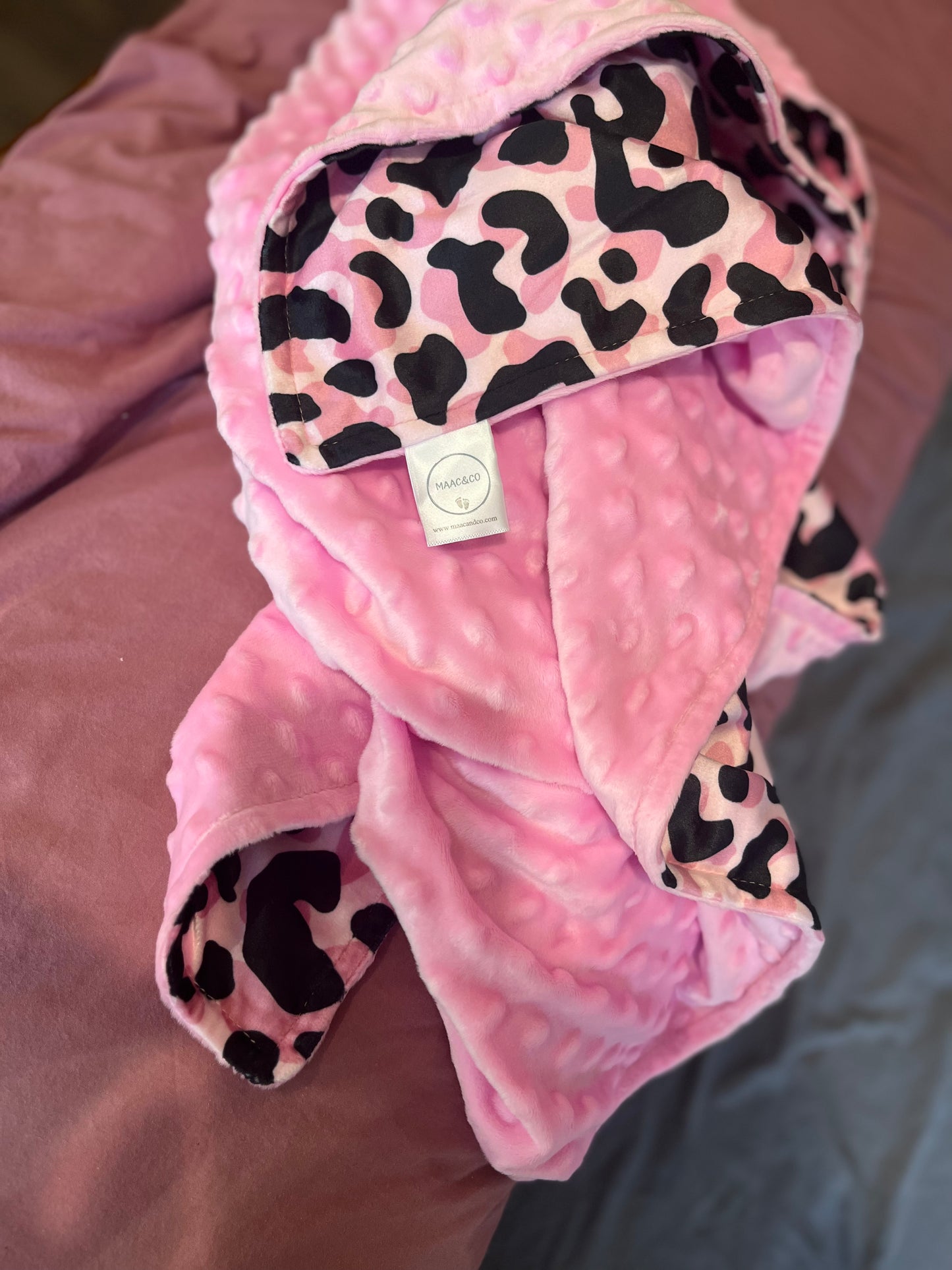 Cotton Snuggle Blanket - Pink Safari