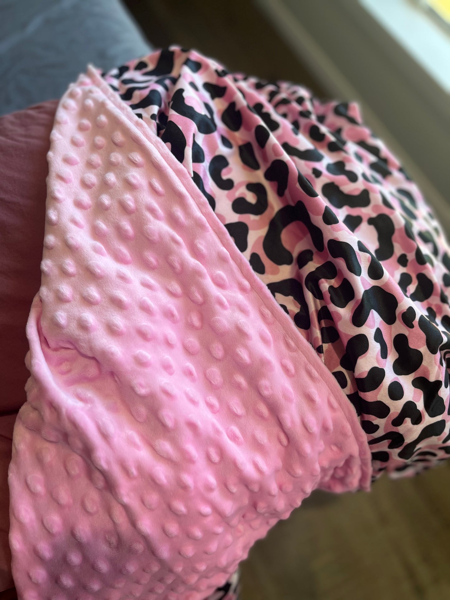 Cotton Snuggle Blanket - Pink Safari