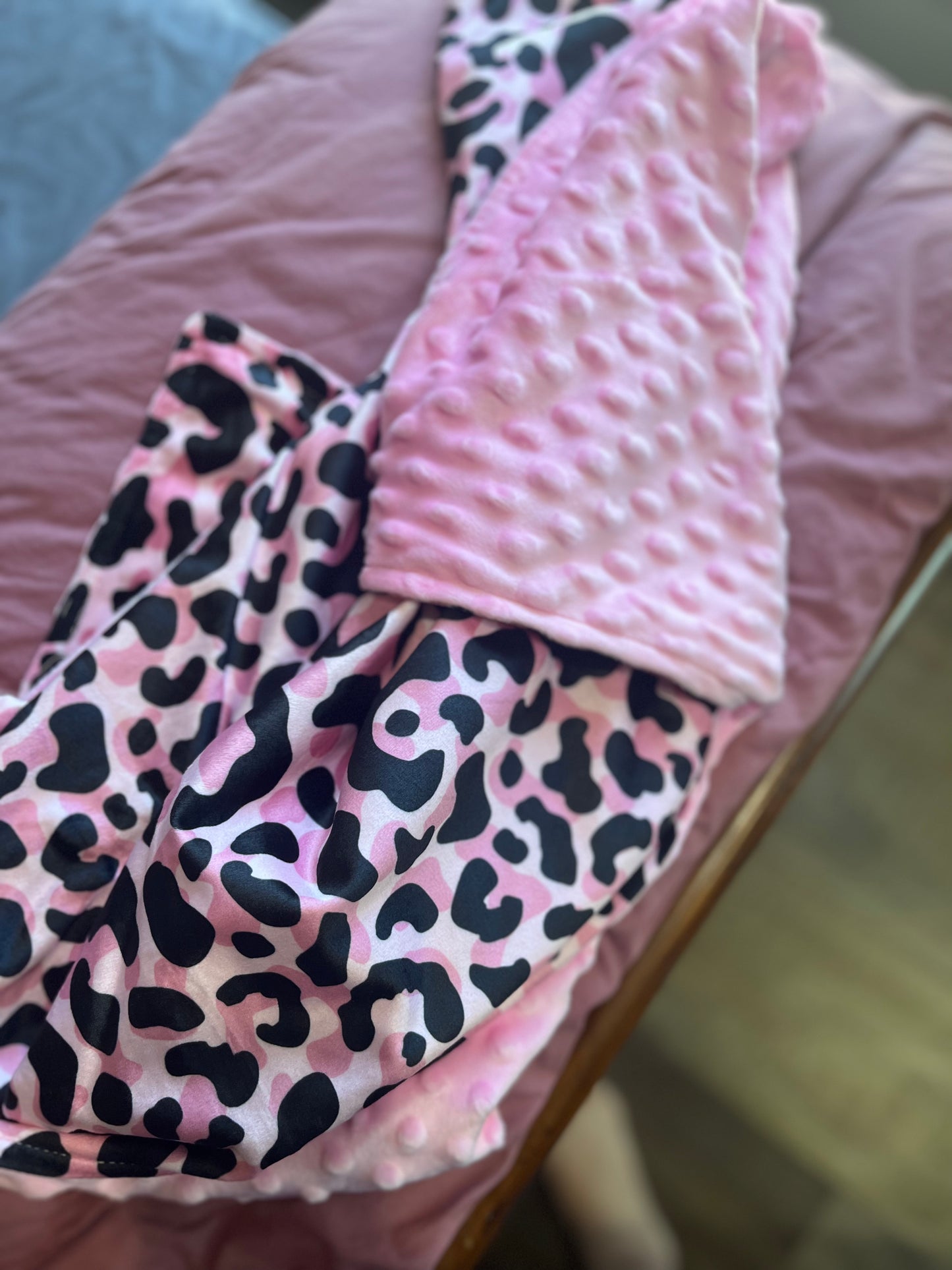 Cotton Snuggle Blanket - Pink Safari