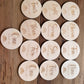 Rainbow Wooden Age Milestone Disc Set