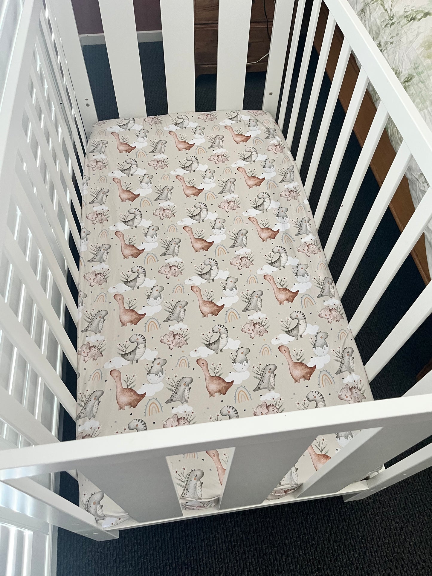 Dinosaurs Stretch Jersey Fitted Cot Sheet