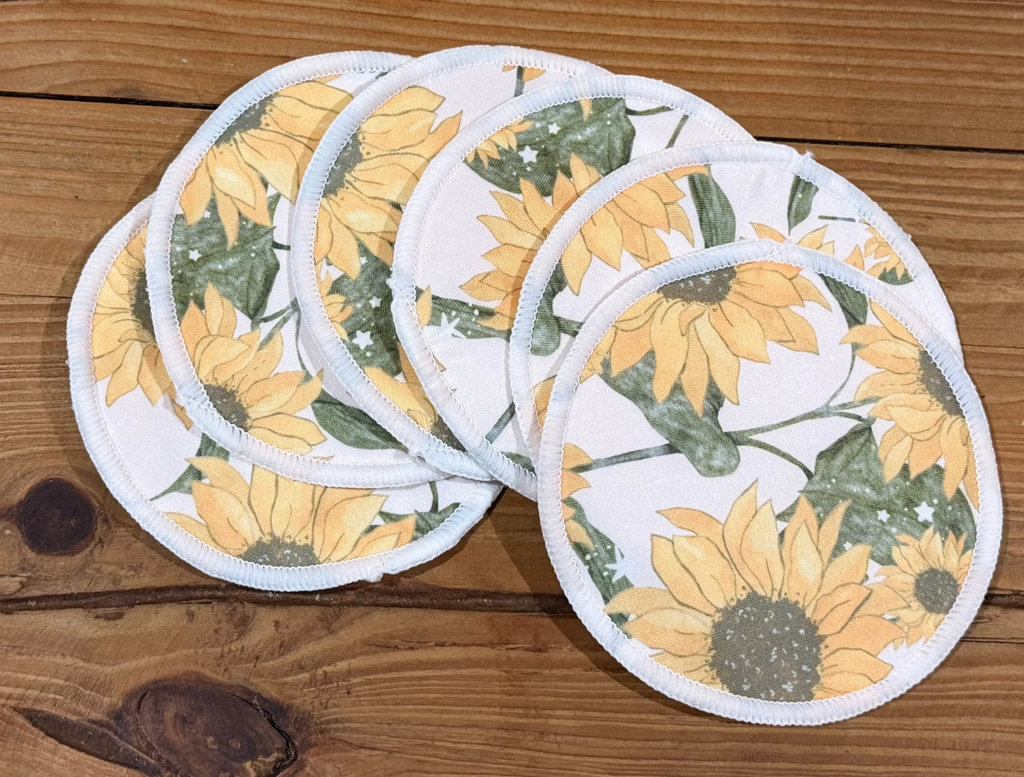 Sunflowers Bamboo Cotton Reusable Breast Pads