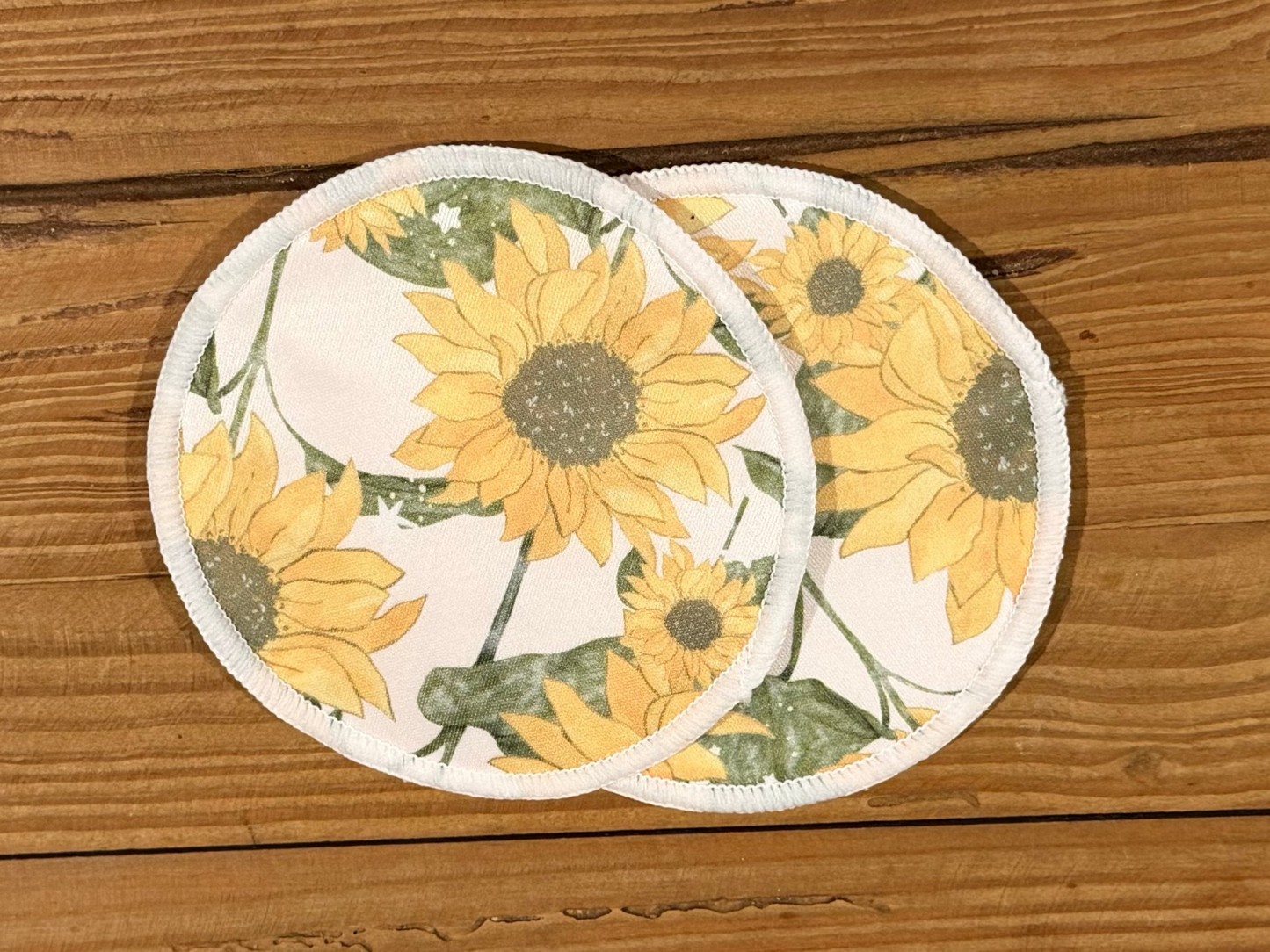 Sunflowers Bamboo Cotton Reusable Breast Pads