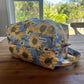 Blue Sunflowers Nappy Wet Bag POD with side zip