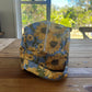 Blue Sunflowers Nappy Wet Bag POD with side zip