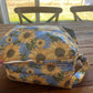 Blue Sunflowers Nappy Wet Bag POD with side zip
