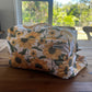 Pink Sunflowers Nappy Wet Bag POD with side zip