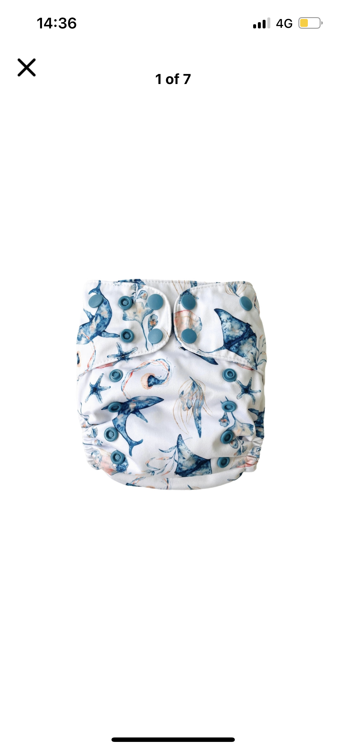 The Sea- Austin Nappy Co. Reusable OSFM Nappy