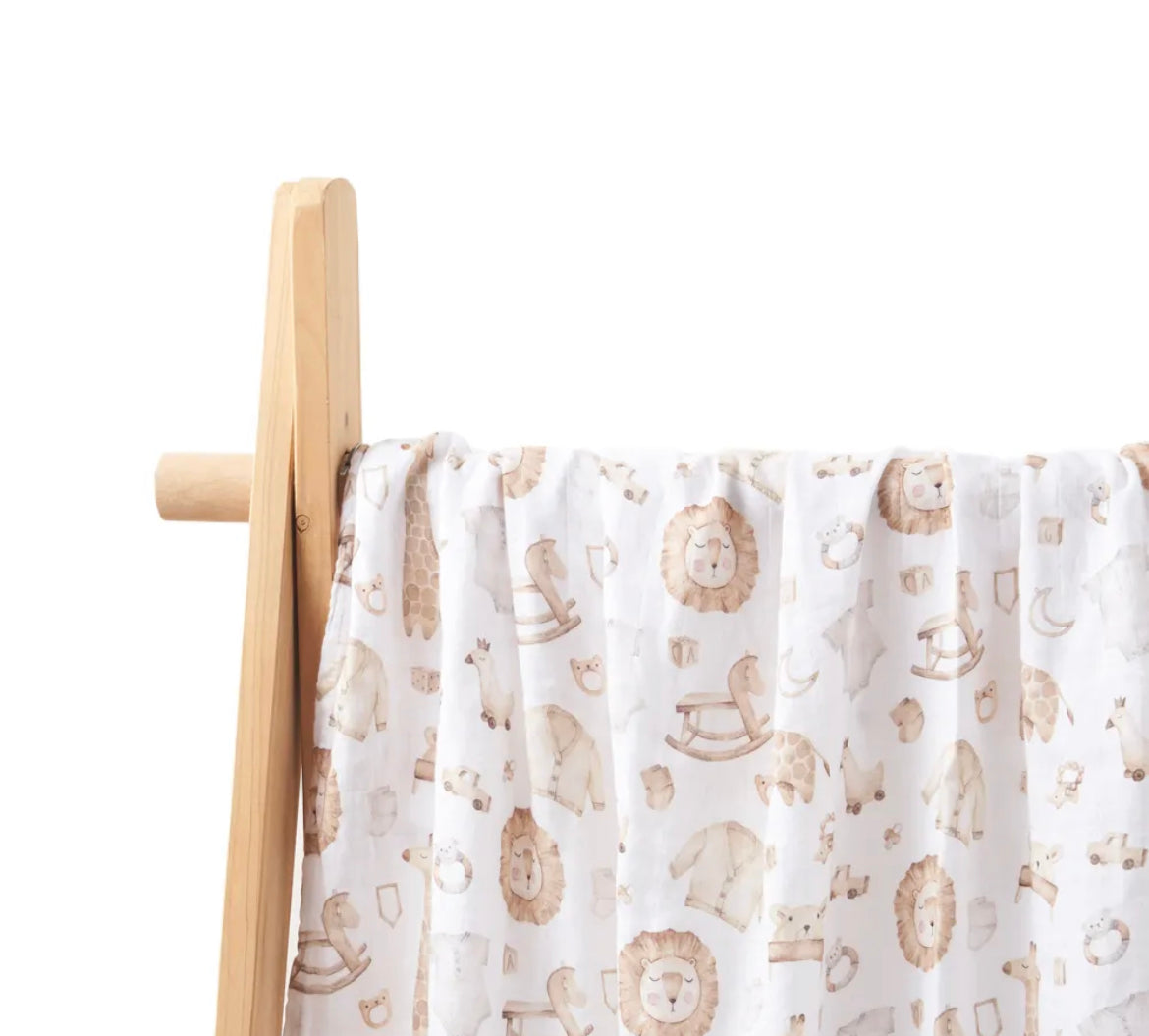 Neutral Nursery Bamboo Cotton Swaddle