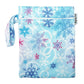 Frozen Snowflakes Medium Wet Bag with a double layer of PUL